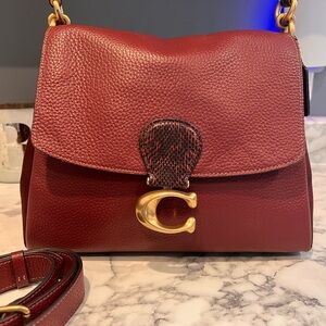 Coach May Shoulder Bag with Snakeskin Detail